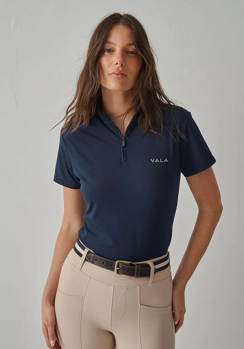Elsa Mesh S/S Zip - Navy