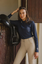 Alegra Long Sleeve Polo - Navy