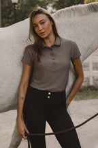 Alegra Short Sleeve Polo - Taupe