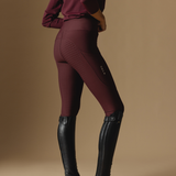 Deep Cherry Active Everyday Riding Leggings - Back