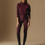 Deep Cherry Active Everyday Riding Leggings - Front