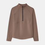 Cloudline 1/2 Zip Long Sleeve Top in Taupe – Front View