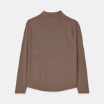 Cloudline 1/2 Zip Long Sleeve Top in Taupe – Back View