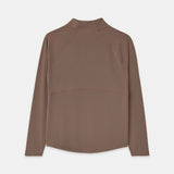 Cloudline 1/2 Zip Long Sleeve Top in Taupe – Back View