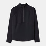 Cloudline 1/2 Zip Long Sleeve Top in Black – Front View