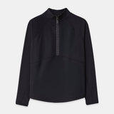 Cloudline 1/2 Zip Long Sleeve Top in Black – Front View