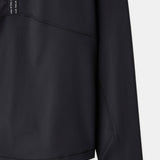 Cloudline 1/2 Zip Long Sleeve Top in Black – Sleeve and Hem Detail