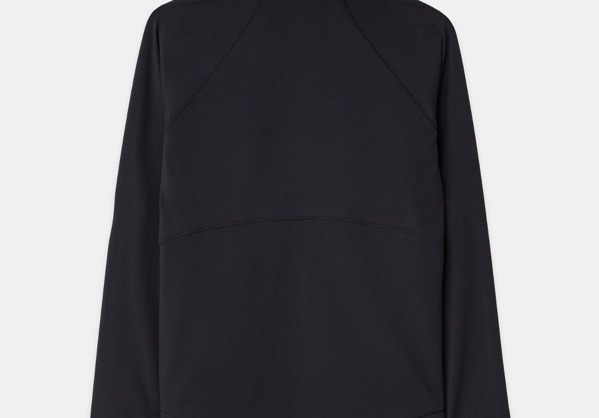 Cloudline 1/2 Zip Long Sleeve Top in Black – Back View