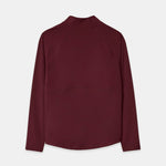 Cloudline 1/2 Zip Long Sleeve Top in Deep Cherry – Back View