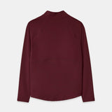 Cloudline 1/2 Zip Long Sleeve Top in Deep Cherry – Back View
