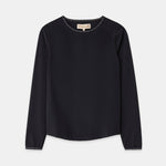 Cloudline Long Sleeve Top in Black – Front View