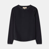 Cloudline Long Sleeve Top in Black – Front View
