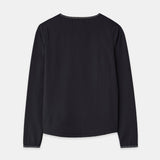 Cloudline Long Sleeve Top in Black – Back View