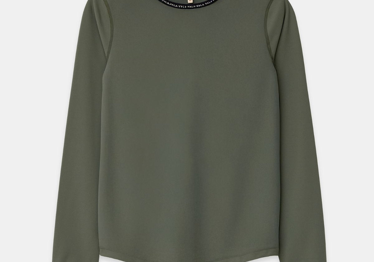 Cloudline Long Sleeve Top in Clover – Front View
