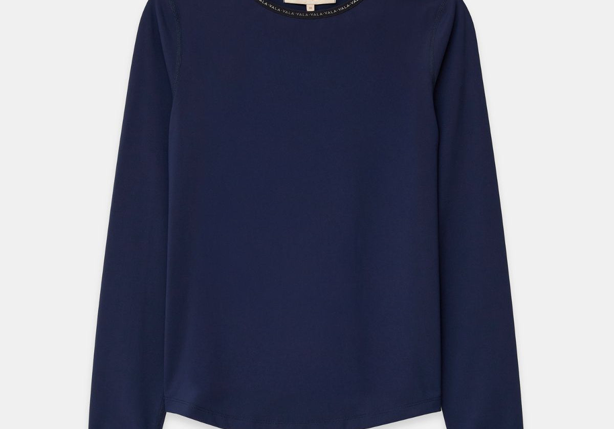 Cloudline Long Sleeve Top in Navy – Front View