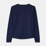 Cloudline Long Sleeve Top in Navy – Back View