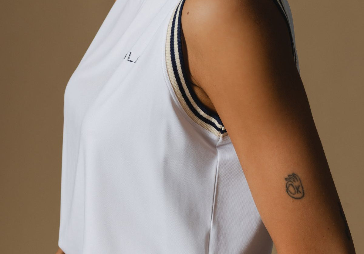White Carly Tank - Side