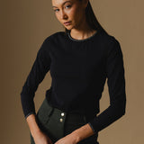 Black Cloudline Long Sleeve Top– Front