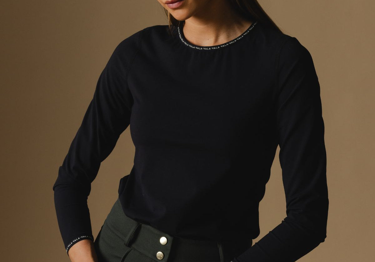 Black Cloudline Long Sleeve Top– Front