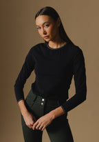Black Cloudline Long Sleeve Top– Front