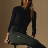 Black Cloudline Long Sleeve Top with riding pants