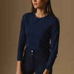 Navy Cloudline Long Sleeve Top – Front 