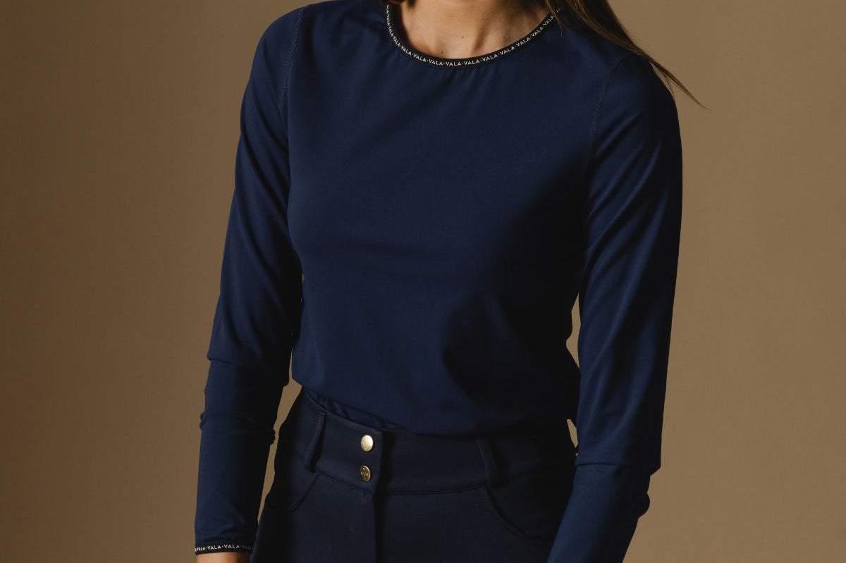 Navy Cloudline Long Sleeve Top – Front 