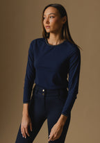 Navy Cloudline Long Sleeve Top – Front 