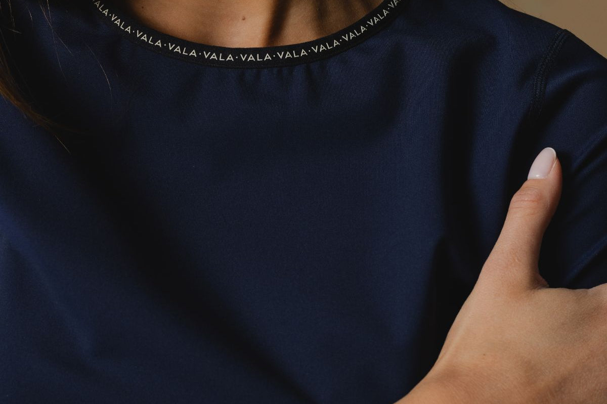 Cloudline Long Sleeve Top in Navy – VALA details