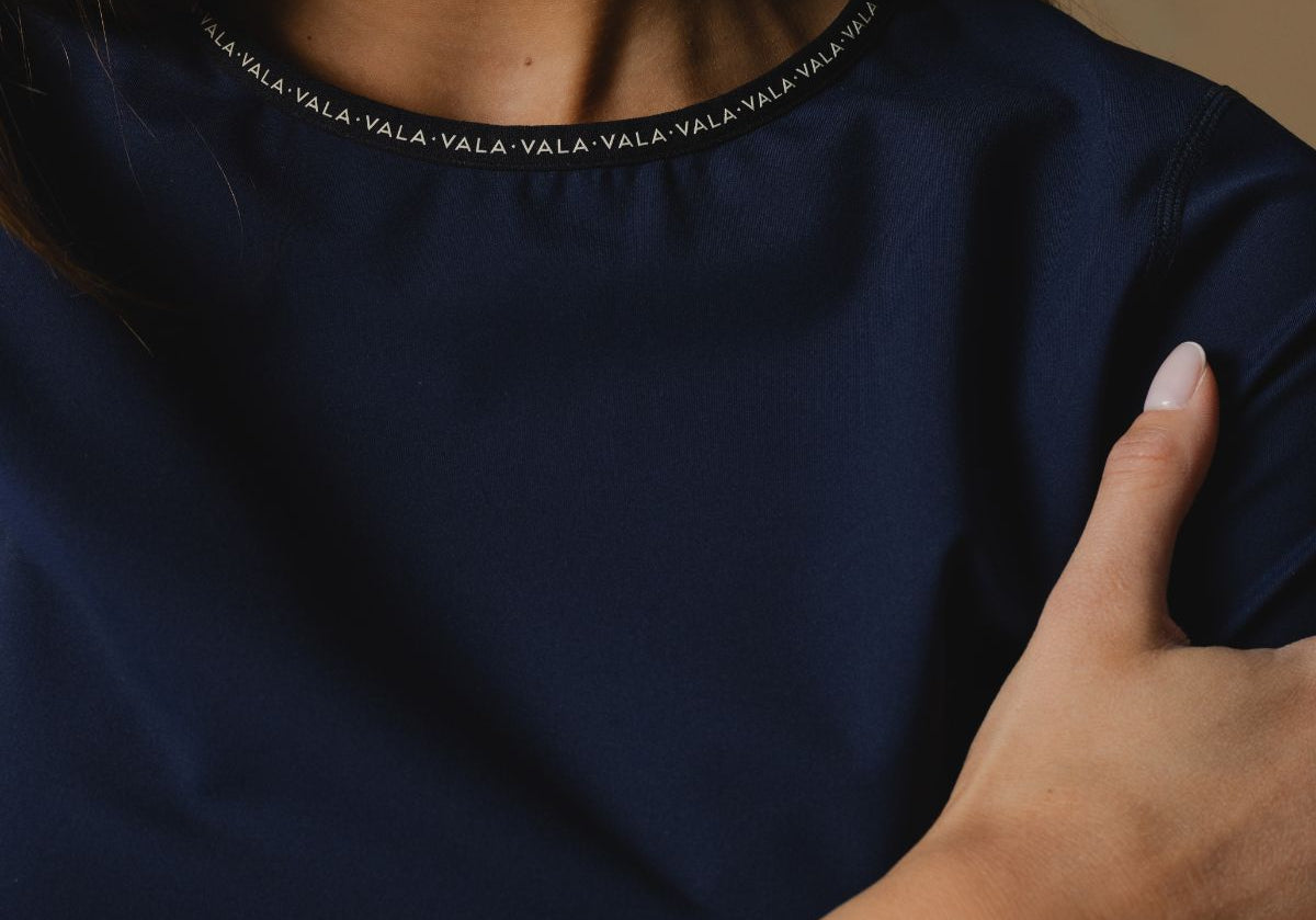 Cloudline Long Sleeve Top in Navy – VALA details