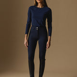Cloudline Long Sleeve Top in Navy – Front 