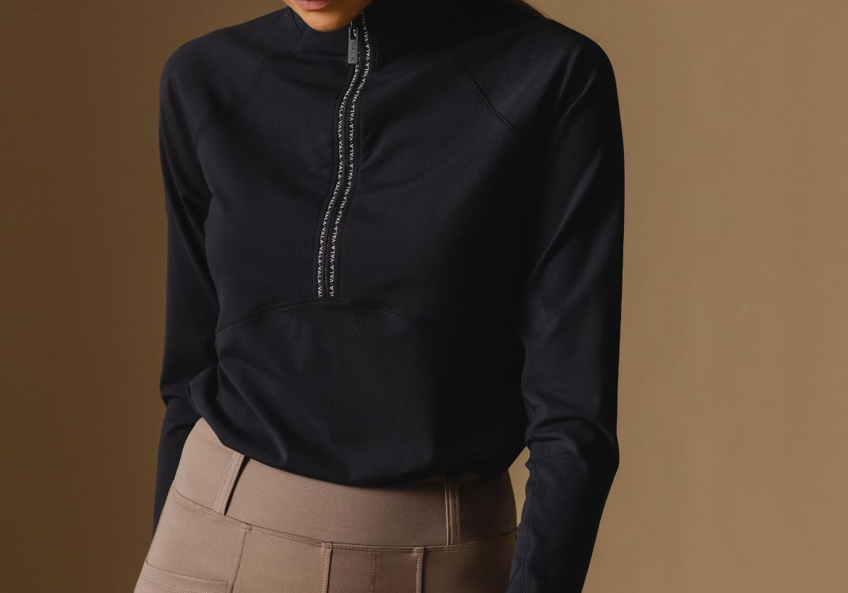  Black long-sleeve cloudline  top