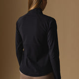 Black Cloudline Zip Long Sleeve - Back 
