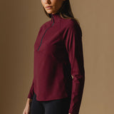 Deep Cherry Cloudline Zip Top 