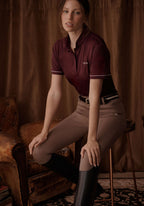 Connected Short Sleeve Polo - Deep Cherry