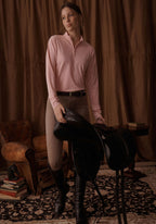 Elsa Mesh L/S Zip - Pastel pink - Front