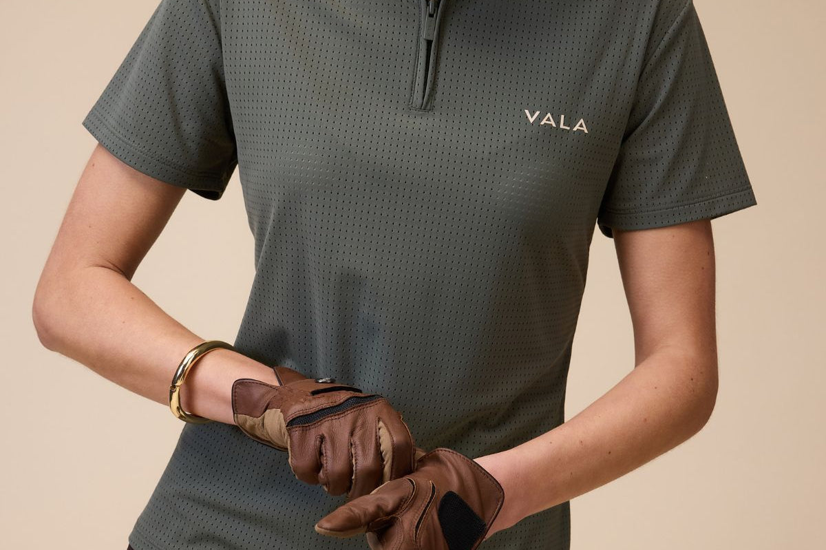  Elsa Mesh S/S Zip in Olive