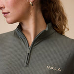  Elsa Mesh S/S Zip in Olive - Details