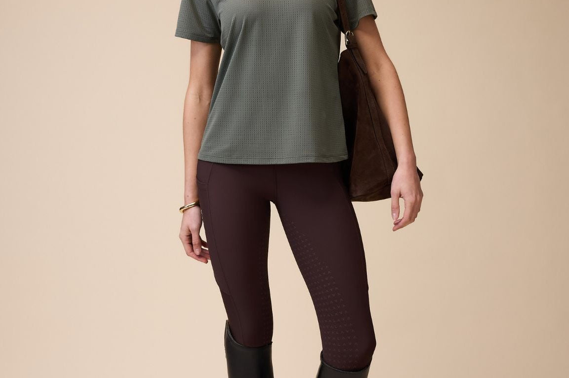  Elsa Mesh S/S Zip in Olive - Front