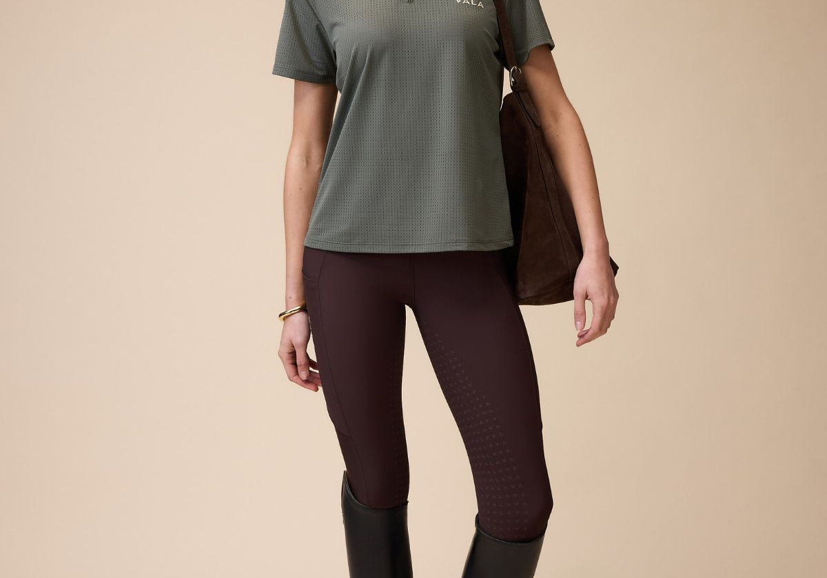  Elsa Mesh S/S Zip in Olive - Front