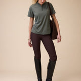  Elsa S/S Zip in Olive Front