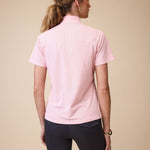 Elsa Mesh S/S Zip in Pastel Pink - Back