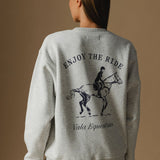 GREY MARL Enjoy The Ride Fleece - Back