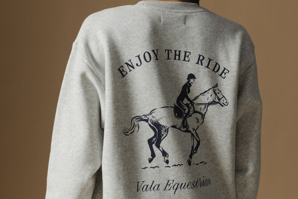 GREY MARL Enjoy The Ride Fleece - Back