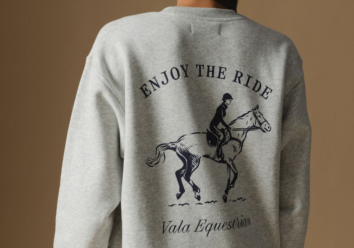 GREY MARL Enjoy The Ride Fleece - Back