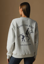 GREY MARL Enjoy The Ride Fleece - Back