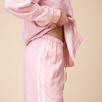 Horseshoe Long Pyjama Set in Pastel Pink - Pants Details