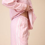 Horseshoe Long Pyjama Set in Pastel Pink - Pants Details