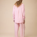 Horseshoe Long Pyjama Set in Pastel Pink - Back