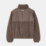 Milla Sherpa Quilted Jacket in Taupe – Back View